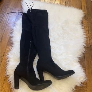 Black knee-high boots